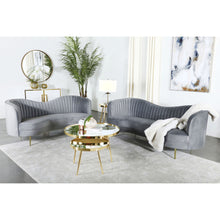 Load image into Gallery viewer, Sienna - 2 Piece Back Living Room Set, Sofa &amp; Loveseat - Gray
