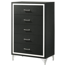 Load image into Gallery viewer, Malcolm - 5 Drawer Bedroom Chest - Black
