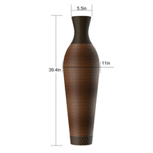 Load image into Gallery viewer, Tall Standing Designer Floor Vases With Elegant 2 Tone Finishes Ideal For Decorating Living Rooms, Bedrooms, Entryways Perfect For Decorating Your Home - Black / Gray
