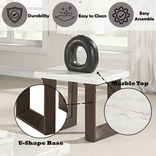 Load image into Gallery viewer, Edwyn - Natural Marble Top End Table

