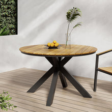 Load image into Gallery viewer, Outdoor Dining Table - Teak / Black
