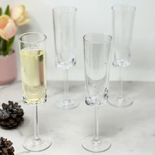 Load image into Gallery viewer, Oval Halo Unbreakable Plastic Champagne Flutes (Set of 4), Acrylic Wedding Mimosas Glasses, 4Oz - Clear
