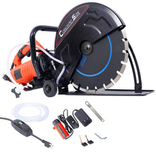 Load image into Gallery viewer, Electric 14" Cut Off Saw With Wet / Dry Functionality And Water Line Attachment Metal, 30" Length - Black

