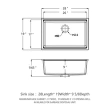 Load image into Gallery viewer, Quartz Kitchen Sink, Composite Workstation, Undermount

