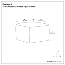 Load image into Gallery viewer, Eastmont - Outdoor / Indoor Pouf - Cream
