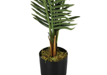 Load image into Gallery viewer, 47" Tall, Artificial Plant, Palm Tree, Indoor, Faux, Fake, Floor, Greenery, Potted, Real Touch, Decorative - Green / Black
