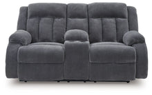 Load image into Gallery viewer, Observation - Double Reclining Power Loveseat With Console - Steel
