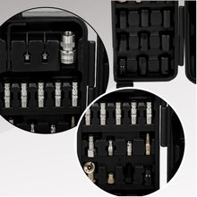 Load image into Gallery viewer, 71 Piece Air Tool And Accessories Kit, Impact Wrench, Air Ratchet, Die Grinder, Aire Hammer, Hose Fittings, Storage Case - Black / Silver
