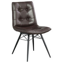 Load image into Gallery viewer, Back Dining Chairs With Button Tufting (Set of 4) - Brown

