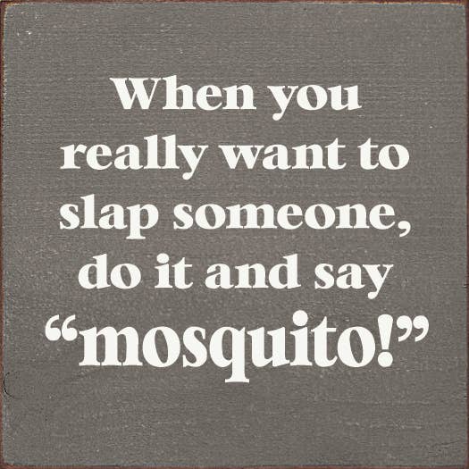 SAWDUST CITY - When You Really Want To Slap Someone, Do It And Say "Mosquit