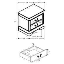 Load image into Gallery viewer, Demetra - 2 Drawer Nightstand - Cappuccino
