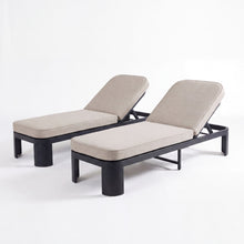 Load image into Gallery viewer, Outdoor Chaise Lounge With Cushion, 5 Position Adjustable Backrest
