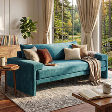 Load image into Gallery viewer, Upholstered 3 Seater Sofa With Wide Armrests
