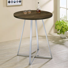Load image into Gallery viewer, Burkhart - Round Height Bistro Bar Table - Brown Oak
