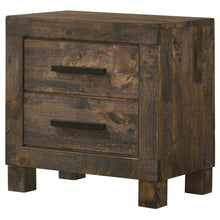 Load image into Gallery viewer, 2 Drawer Nightstand - Brown Wood
