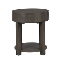 Load image into Gallery viewer, Jonah - MDF End Table With USB Ports - Light Brown
