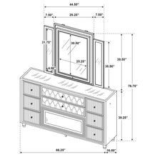 Load image into Gallery viewer, Mika - 8 Drawer LED Dresser And Mirror Set - Ivory
