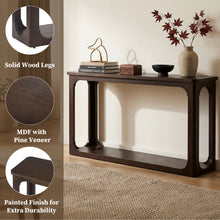 Load image into Gallery viewer, Console Table With Open Arch Cutouts For Living Room Hallway - Espresso
