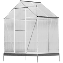 Load image into Gallery viewer, Polycarbonate house, Heavy Duty Outdoor Aluminum Walk-In House Kit With Rain Gutter, Vent And Door For Backyard Garden
