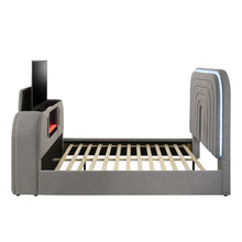 Load image into Gallery viewer, Shelyn - Bed With LED, TV Stand, Fireplace &amp; Bluetooth

