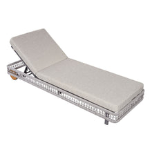Load image into Gallery viewer, Outdoor Chaise Lounge With Wheels, 5 Position Adjustable Backrest
