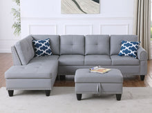 Load image into Gallery viewer, Irine - Sectional Sofa With Ottoman - Gray
