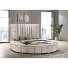 Load image into Gallery viewer, Santiago - Upholstered Round Storage Bed With Built In Charging Ports

