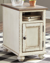Load image into Gallery viewer, Realyn - Chair Side End Table - AC / USB - White / Brown
