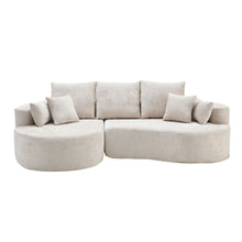 Load image into Gallery viewer, 2 Piece Fabric Cloud Curved Sectional Sofa With Chaise For Living Room
