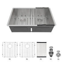 Load image into Gallery viewer, Modern Double Bowl Undermount Sink Design With 10" Deep Basins
