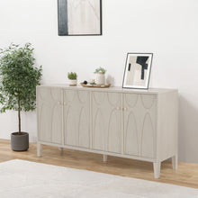 Load image into Gallery viewer, Wood Sideboard With Adjustable Shelves And Storage Cabinet - White Washed
