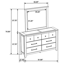 Load image into Gallery viewer, Pelton - 6 Drawer Dresser With Mirror - Oak
