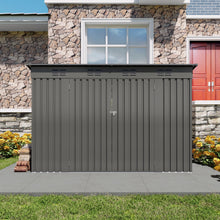Load image into Gallery viewer, Outdoor Storage Shed, Tool House With Sloping Roof, 6 Vents And 2 Swing Doors For Backyard - Gray
