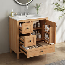 Load image into Gallery viewer, Modern Bathroom Vanity With Sink, Soft Close Drawers &amp; Door, Storage Rack
