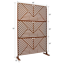 Load image into Gallery viewer, Freestanding Outdoor &amp; Indoor Freestanding Metal Privacy Screen
