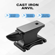 Load image into Gallery viewer, 100 Lbs Single Horn Anvilб Counterop And Stable Base - Black
