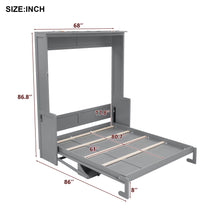 Load image into Gallery viewer, Murphy Bed With Desk, LED Lights &amp; USB Charging Station
