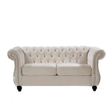 Load image into Gallery viewer, Chesterfield Button Tufted Loveseat With Rolled Arms
