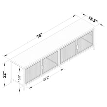 Load image into Gallery viewer, Kenneth - 4 Door TV Stand - Black
