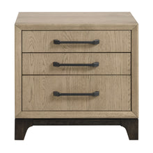Load image into Gallery viewer, 3 Drawer Nightstand With USB Charging Port - Brown
