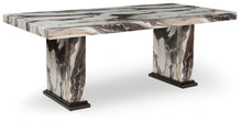 Load image into Gallery viewer, Jeshina - Dining Table - Dark Brown / Beige
