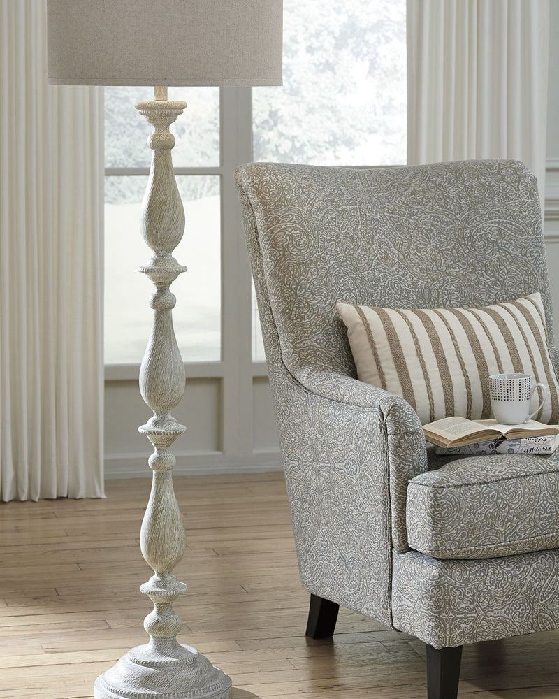 Bernadate - Poly Floor Lamp - Whitewash