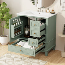 Load image into Gallery viewer, Freestanding Bathroom Vanity With Sink, Soft Close Door, 3 Drawers
