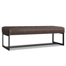 Load image into Gallery viewer, Penelope - Ottoman Bench With Genuine Leather Upholstery - Brown
