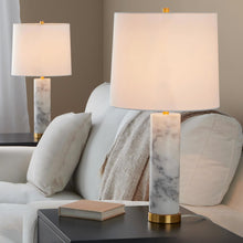 Load image into Gallery viewer, Marabella - Contemporary Marble Table Lamp (Set of 2) - Brass / White
