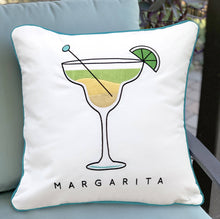 Load image into Gallery viewer, Rightside Design - Cocktail Hour-Margarita Indoor/Outdoor Pillow
