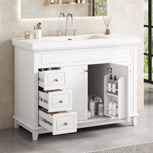 Load image into Gallery viewer, Bathroom Vanity &amp; Sink, 6 Soft Close Drawers &amp; Double Doors - White
