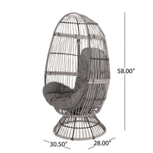 Load image into Gallery viewer, Patio Swivel Basket Egg Chair With Cushion

