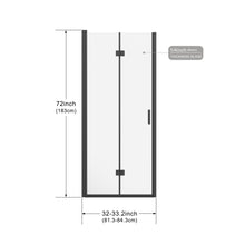 Load image into Gallery viewer, Bifold Frameless Shower Door With Tempered Clear Glass

