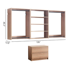 Load image into Gallery viewer, Devi - Wall Mounted Wood Closet System With Modular Units
